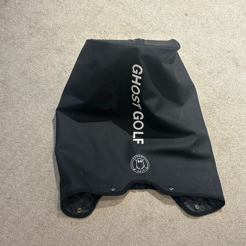 Ghost Golf Bag Rain Hood Cover Matte Black Water Resistant Zippered Accessory